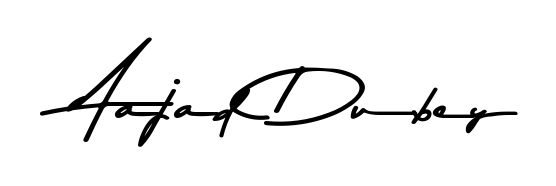 An effortless, minimalist signature concept for Aajad Dubey using Asem Kandis PERSONAL USE design. Clean lines that look great on any document. Aajad Dubey signature style 9 images and pictures png