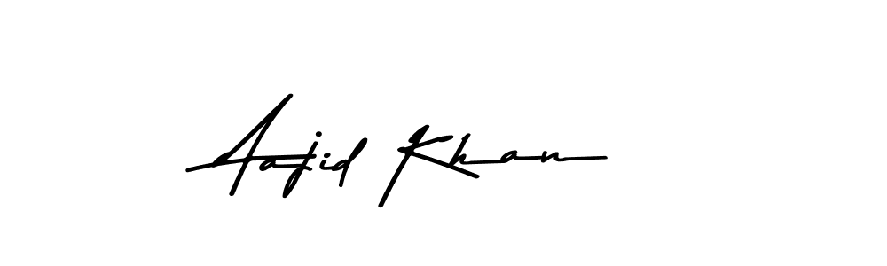 Create a beautiful signature design for name Aajid Khan. With this signature (Asem Kandis PERSONAL USE) fonts, you can make a handwritten signature for free. Aajid Khan signature style 9 images and pictures png