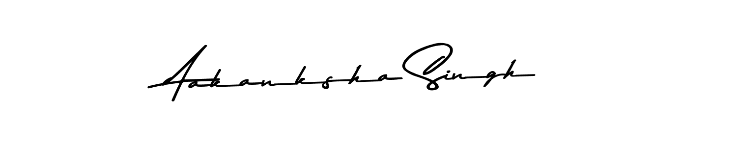 Make a beautiful signature design for name Aakanksha Singh. With this signature (Asem Kandis PERSONAL USE) style, you can create a handwritten signature for free. Aakanksha Singh signature style 9 images and pictures png