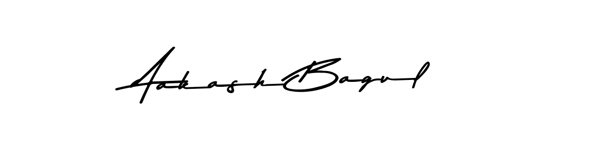 How to make Aakash Bagul name signature. Use Asem Kandis PERSONAL USE style for creating short signs online. This is the latest handwritten sign. Aakash Bagul signature style 9 images and pictures png