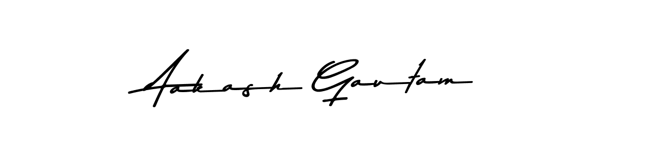 Make a beautiful signature design for name Aakash Gautam. With this signature (Asem Kandis PERSONAL USE) style, you can create a handwritten signature for free. Aakash Gautam signature style 9 images and pictures png