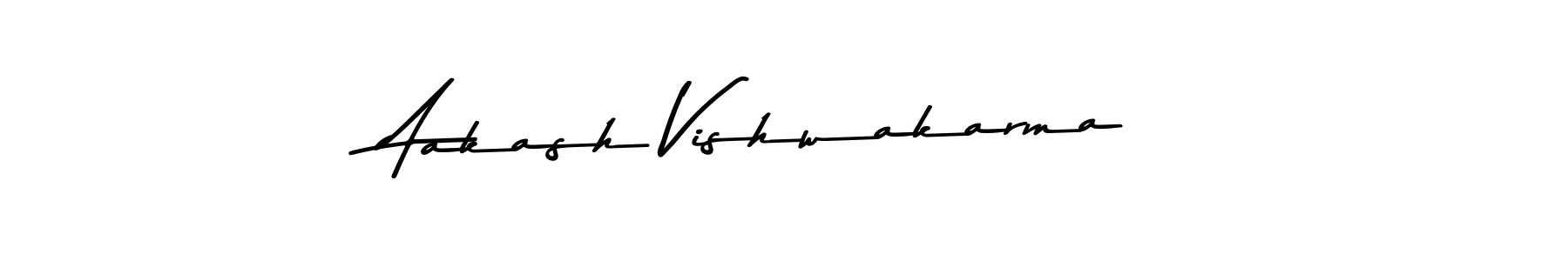 Make a beautiful signature design for name Aakash Vishwakarma. With this signature (Asem Kandis PERSONAL USE) style, you can create a handwritten signature for free. Aakash Vishwakarma signature style 9 images and pictures png