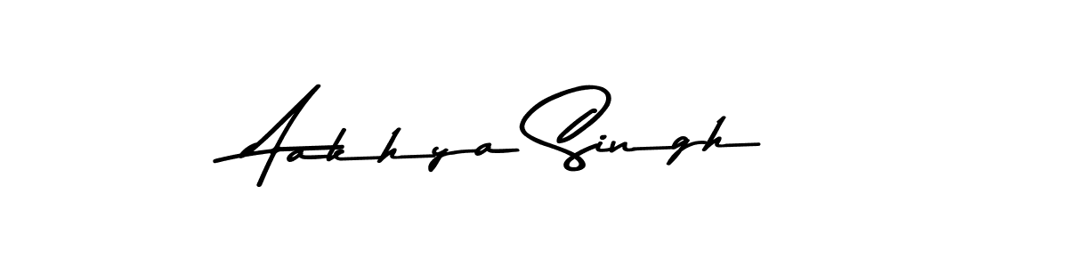 How to make Aakhya Singh name signature. Use Asem Kandis PERSONAL USE style for creating short signs online. This is the latest handwritten sign. Aakhya Singh signature style 9 images and pictures png