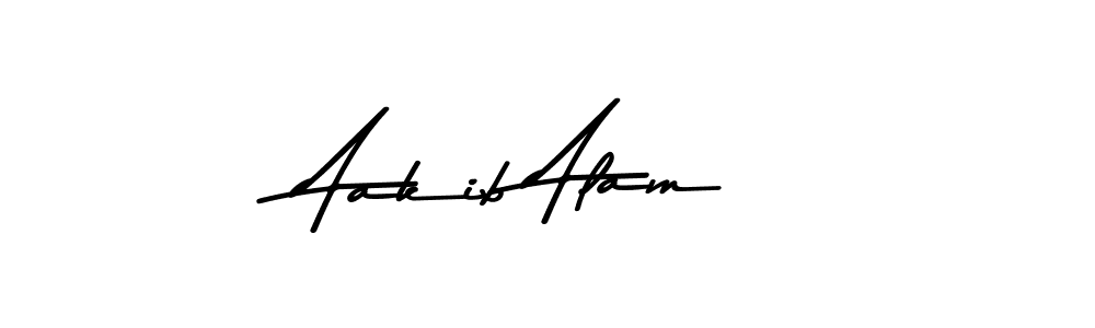Create a beautiful signature design for name Aakib Alam. With this signature (Asem Kandis PERSONAL USE) fonts, you can make a handwritten signature for free. Aakib Alam signature style 9 images and pictures png