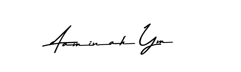 Design your own signature with our free online signature maker. With this signature software, you can create a handwritten (Asem Kandis PERSONAL USE) signature for name Aaminah Ym. Aaminah Ym signature style 9 images and pictures png