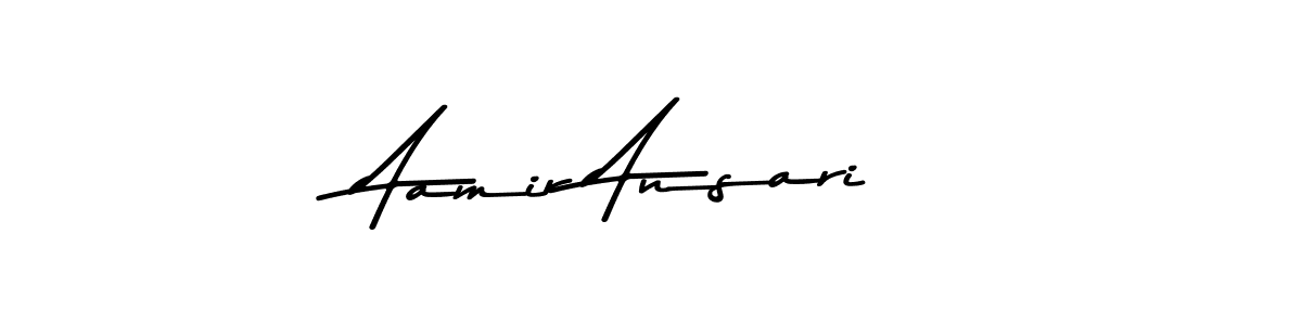 Create a beautiful signature design for name Aamir Ansari. With this signature (Asem Kandis PERSONAL USE) fonts, you can make a handwritten signature for free. Aamir Ansari signature style 9 images and pictures png