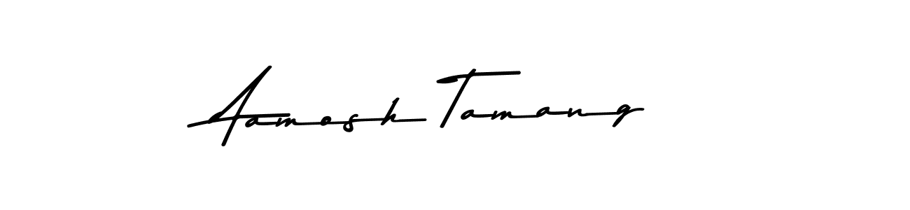 Design your own signature with our free online signature maker. With this signature software, you can create a handwritten (Asem Kandis PERSONAL USE) signature for name Aamosh Tamang. Aamosh Tamang signature style 9 images and pictures png