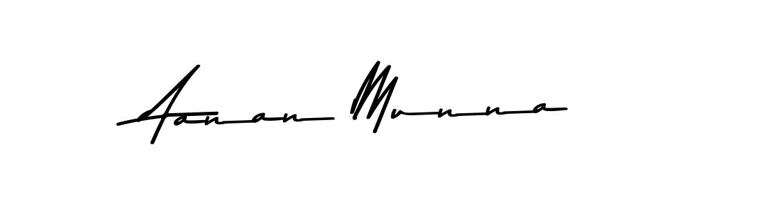 Create a beautiful signature design for name Aanan Munna. With this signature (Asem Kandis PERSONAL USE) fonts, you can make a handwritten signature for free. Aanan Munna signature style 9 images and pictures png