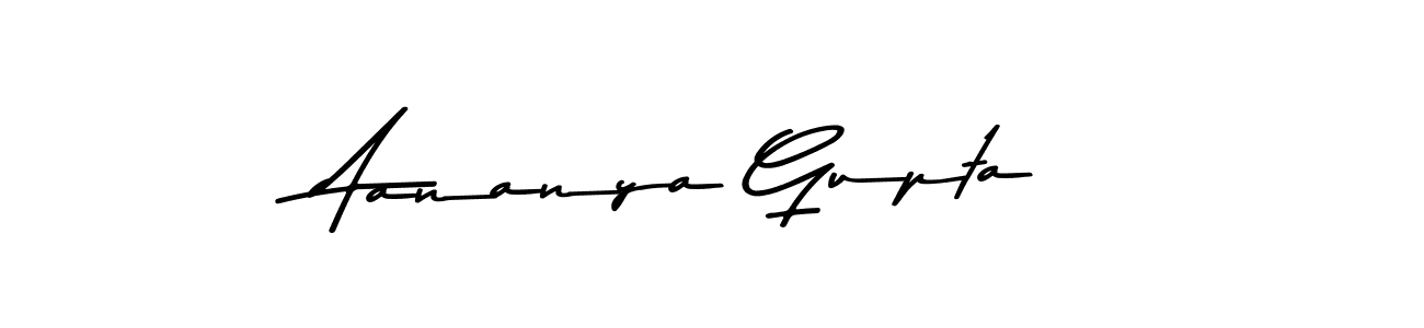 How to make Aananya Gupta name signature. Use Asem Kandis PERSONAL USE style for creating short signs online. This is the latest handwritten sign. Aananya Gupta signature style 9 images and pictures png