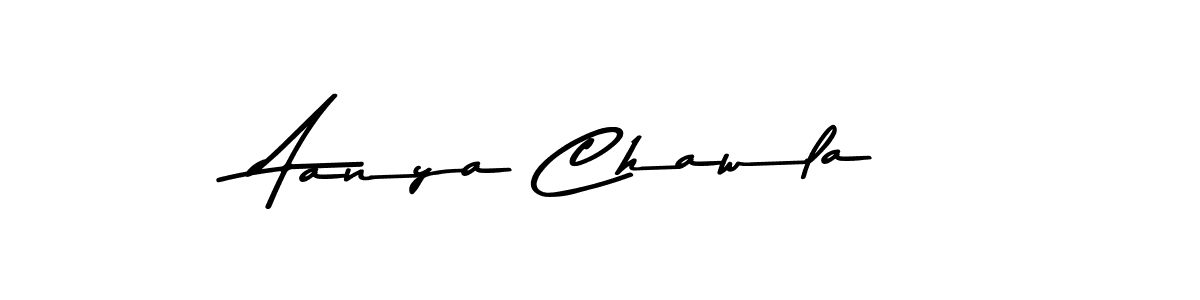 Design your own signature with our free online signature maker. With this signature software, you can create a handwritten (Asem Kandis PERSONAL USE) signature for name Aanya Chawla. Aanya Chawla signature style 9 images and pictures png