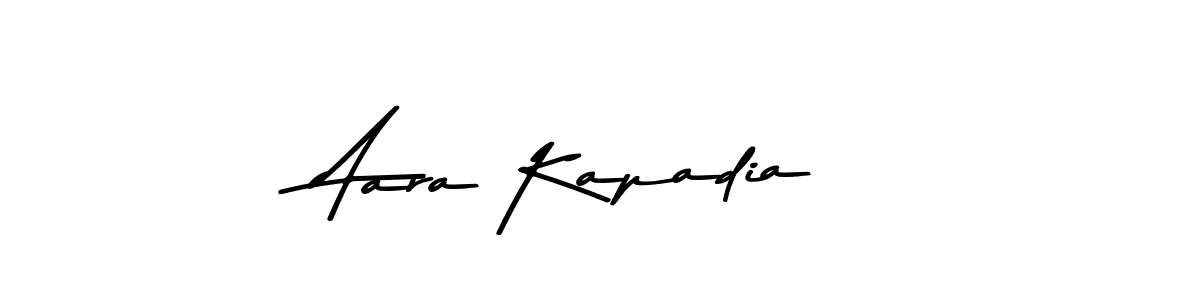 How to make Aara Kapadia name signature. Use Asem Kandis PERSONAL USE style for creating short signs online. This is the latest handwritten sign. Aara Kapadia signature style 9 images and pictures png