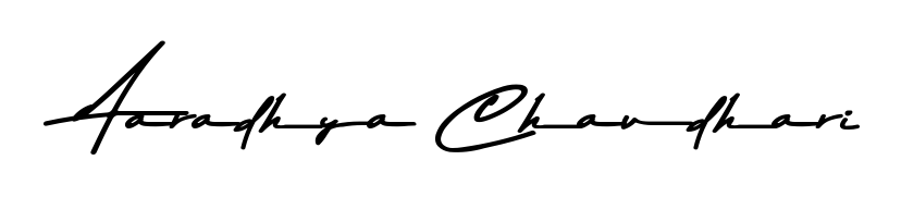 You should practise on your own different ways (Asem Kandis PERSONAL USE) to write your name (Aaradhya Chaudhari) in signature. Don't let someone else do it for you. Aaradhya Chaudhari signature style 9 images and pictures png