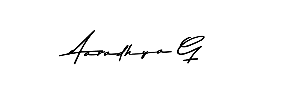 Also You can easily find your signature by using the search form. We will create Aaradhya G name handwritten signature images for you free of cost using Asem Kandis PERSONAL USE sign style. Aaradhya G signature style 9 images and pictures png