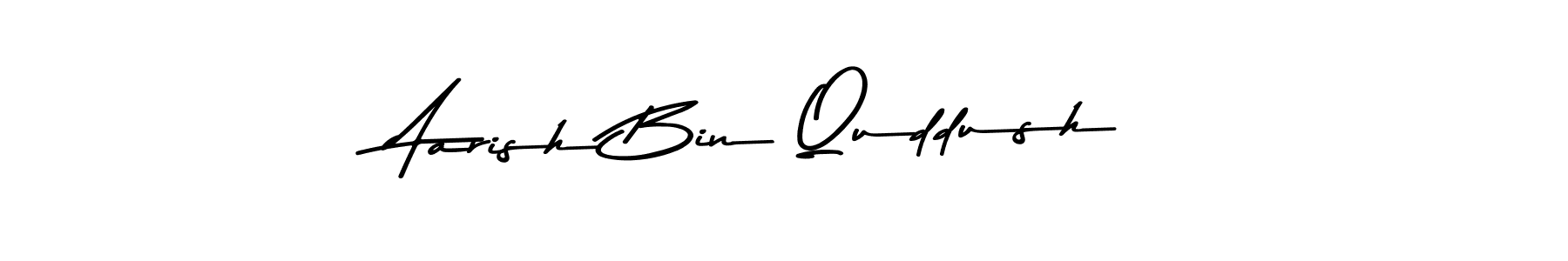 Design your own signature with our free online signature maker. With this signature software, you can create a handwritten (Asem Kandis PERSONAL USE) signature for name Aarish Bin Quddush. Aarish Bin Quddush signature style 9 images and pictures png