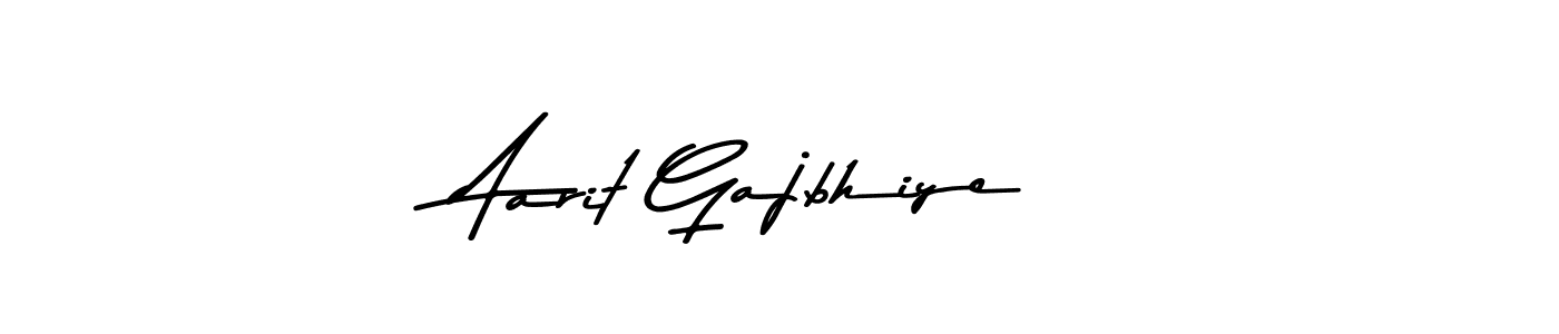 This is the best signature style for the Aarit Gajbhiye name. Also you like these signature font (Asem Kandis PERSONAL USE). Mix name signature. Aarit Gajbhiye signature style 9 images and pictures png