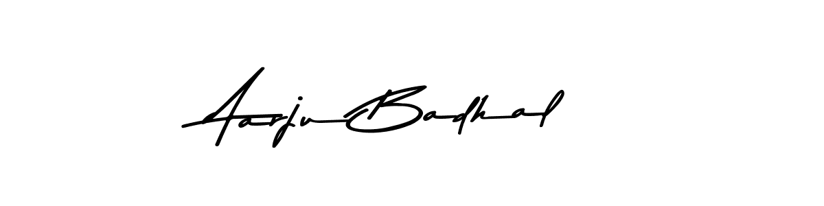 The best way (Asem Kandis PERSONAL USE) to make a short signature is to pick only two or three words in your name. The name Aarju Badhal include a total of six letters. For converting this name. Aarju Badhal signature style 9 images and pictures png