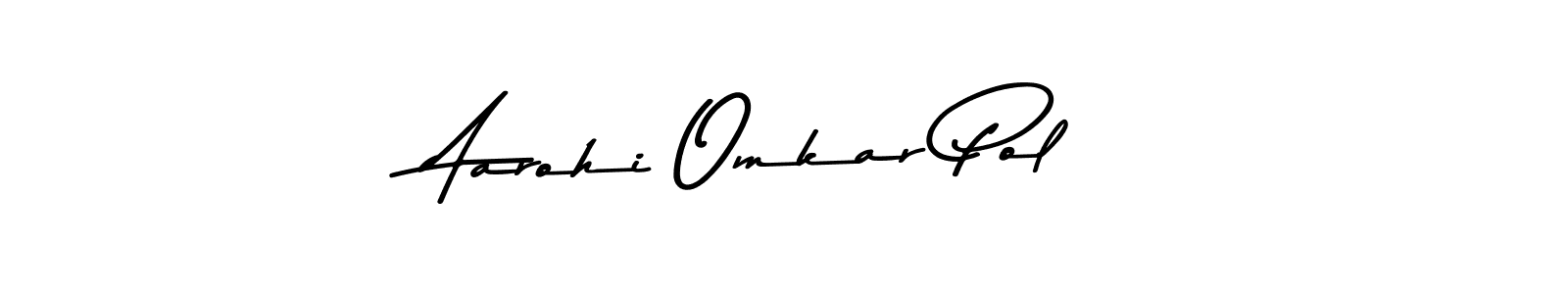 Asem Kandis PERSONAL USE is a professional signature style that is perfect for those who want to add a touch of class to their signature. It is also a great choice for those who want to make their signature more unique. Get Aarohi Omkar Pol name to fancy signature for free. Aarohi Omkar Pol signature style 9 images and pictures png