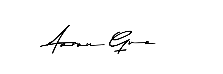 The best way (Asem Kandis PERSONAL USE) to make a short signature is to pick only two or three words in your name. The name Aaron Guo include a total of six letters. For converting this name. Aaron Guo signature style 9 images and pictures png