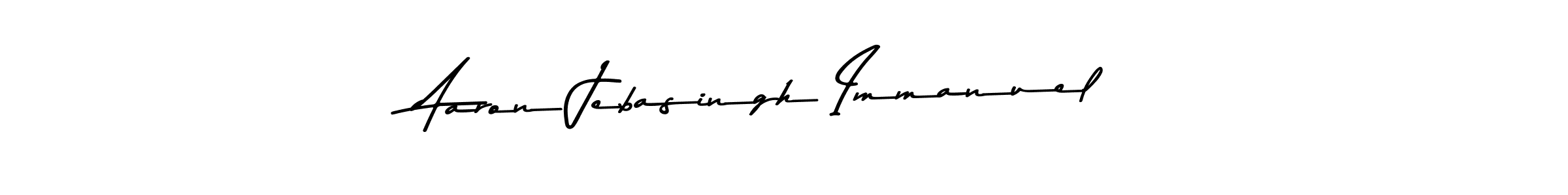 Also You can easily find your signature by using the search form. We will create Aaron Jebasingh Immanuel name handwritten signature images for you free of cost using Asem Kandis PERSONAL USE sign style. Aaron Jebasingh Immanuel signature style 9 images and pictures png