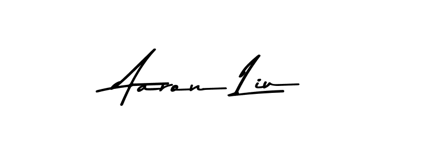 How to make Aaron Liu name signature. Use Asem Kandis PERSONAL USE style for creating short signs online. This is the latest handwritten sign. Aaron Liu signature style 9 images and pictures png