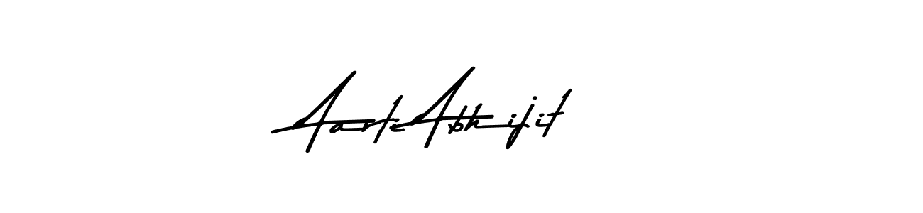 Create a beautiful signature design for name Aarti Abhijit. With this signature (Asem Kandis PERSONAL USE) fonts, you can make a handwritten signature for free. Aarti Abhijit signature style 9 images and pictures png