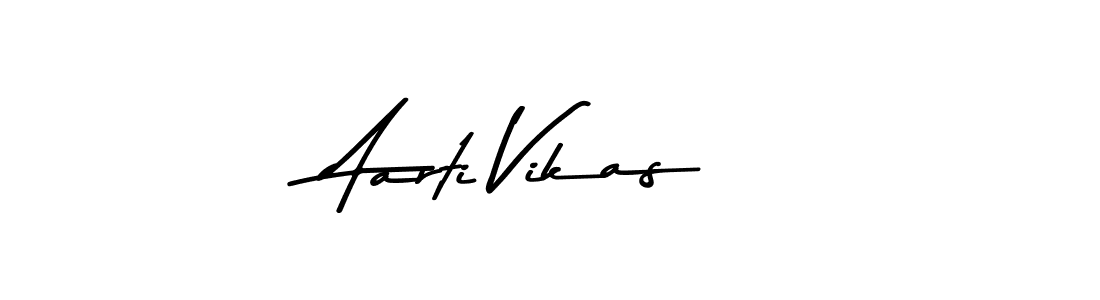 How to make Aarti Vikas name signature. Use Asem Kandis PERSONAL USE style for creating short signs online. This is the latest handwritten sign. Aarti Vikas signature style 9 images and pictures png