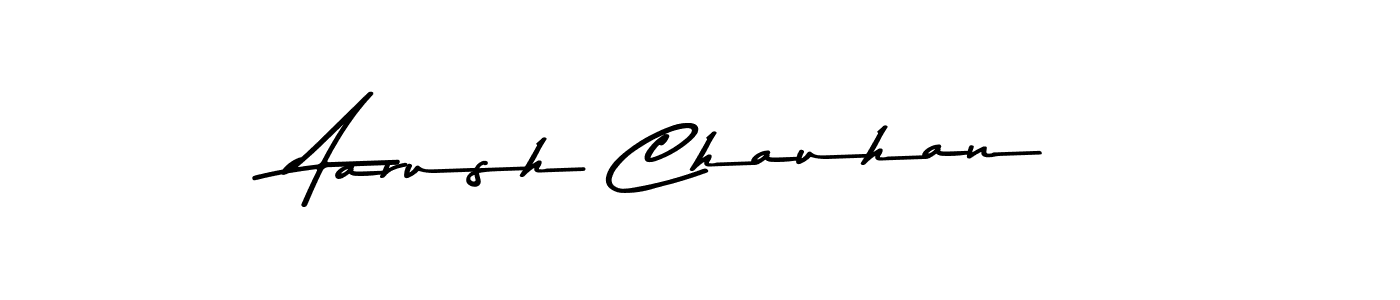How to make Aarush Chauhan name signature. Use Asem Kandis PERSONAL USE style for creating short signs online. This is the latest handwritten sign. Aarush Chauhan signature style 9 images and pictures png