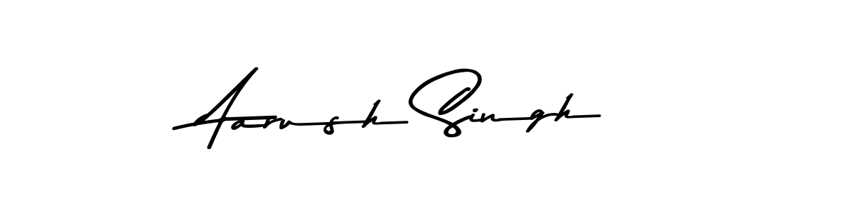 The best way (Asem Kandis PERSONAL USE) to make a short signature is to pick only two or three words in your name. The name Aarush Singh include a total of six letters. For converting this name. Aarush Singh signature style 9 images and pictures png