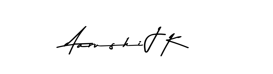 Create a beautiful signature design for name Aarushi J K. With this signature (Asem Kandis PERSONAL USE) fonts, you can make a handwritten signature for free. Aarushi J K signature style 9 images and pictures png