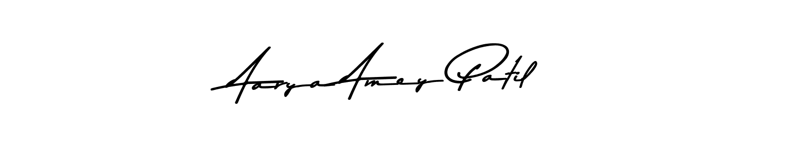 Make a beautiful signature design for name Aarya Amey Patil. With this signature (Asem Kandis PERSONAL USE) style, you can create a handwritten signature for free. Aarya Amey Patil signature style 9 images and pictures png
