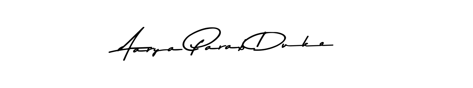 You can use this online signature creator to create a handwritten signature for the name Aarya Parab Duke. This is the best online autograph maker. Aarya Parab Duke signature style 9 images and pictures png