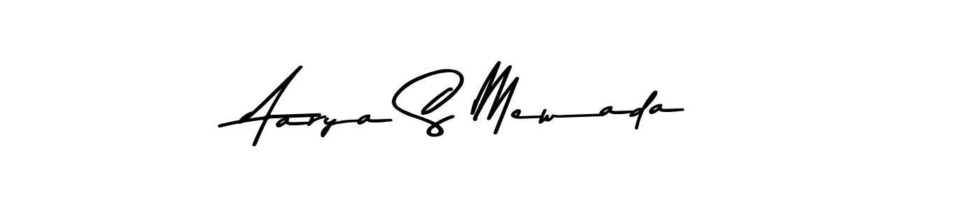 Create a beautiful signature design for name Aarya S Mewada. With this signature (Asem Kandis PERSONAL USE) fonts, you can make a handwritten signature for free. Aarya S Mewada signature style 9 images and pictures png