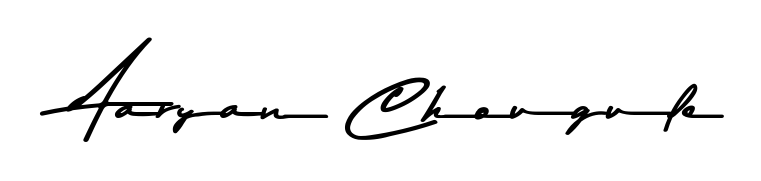 A modern signature idea for name Aaryan Chougule using Asem Kandis PERSONAL USE font. Clean strokes and elegant curves make it stand out instantly. Aaryan Chougule signature style 9 images and pictures png