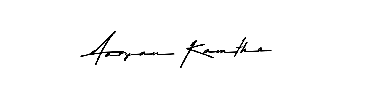Create a beautiful signature design for name Aaryan Kamthe. With this signature (Asem Kandis PERSONAL USE) fonts, you can make a handwritten signature for free. Aaryan Kamthe signature style 9 images and pictures png