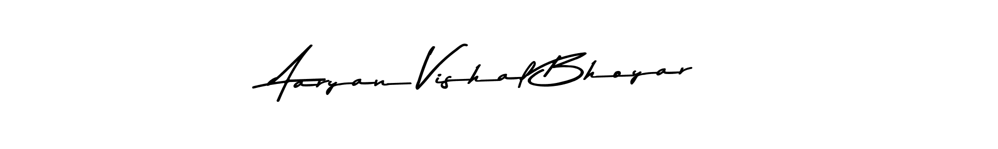 The best way (Asem Kandis PERSONAL USE) to make a short signature is to pick only two or three words in your name. The name Aaryan Vishal Bhoyar include a total of six letters. For converting this name. Aaryan Vishal Bhoyar signature style 9 images and pictures png