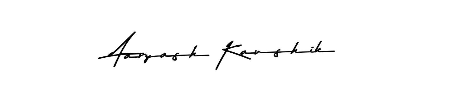 Also You can easily find your signature by using the search form. We will create Aaryash Kaushik name handwritten signature images for you free of cost using Asem Kandis PERSONAL USE sign style. Aaryash Kaushik signature style 9 images and pictures png