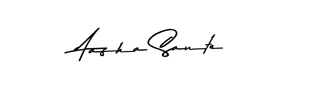Make a beautiful signature design for name Aasha Sante. Use this online signature maker to create a handwritten signature for free. Aasha Sante signature style 9 images and pictures png