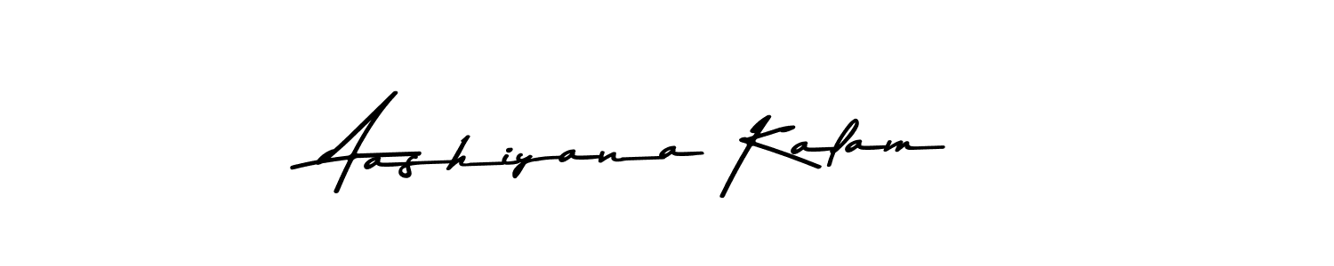 How to make Aashiyana Kalam name signature. Use Asem Kandis PERSONAL USE style for creating short signs online. This is the latest handwritten sign. Aashiyana Kalam signature style 9 images and pictures png