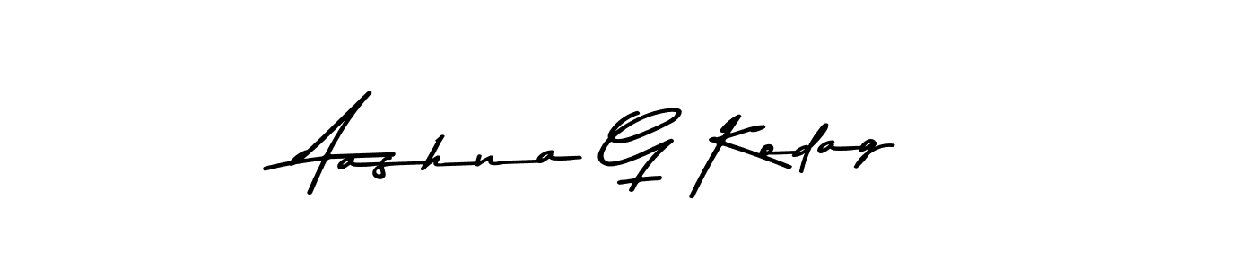 Also we have Aashna G Kodag name is the best signature style. Create professional handwritten signature collection using Asem Kandis PERSONAL USE autograph style. Aashna G Kodag signature style 9 images and pictures png