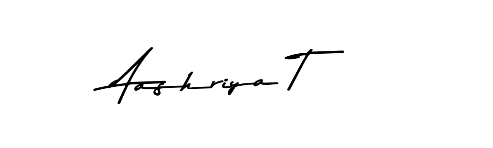 How to make Aashriya T signature? Asem Kandis PERSONAL USE is a professional autograph style. Create handwritten signature for Aashriya T name. Aashriya T signature style 9 images and pictures png