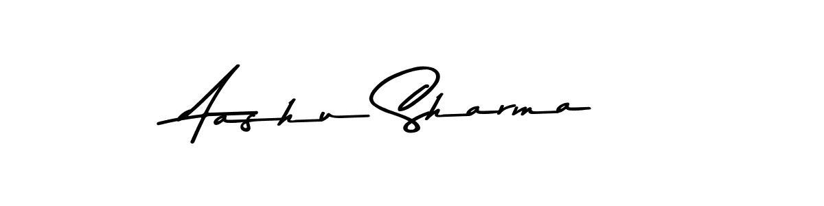 Create a beautiful signature design for name Aashu Sharma. With this signature (Asem Kandis PERSONAL USE) fonts, you can make a handwritten signature for free. Aashu Sharma signature style 9 images and pictures png