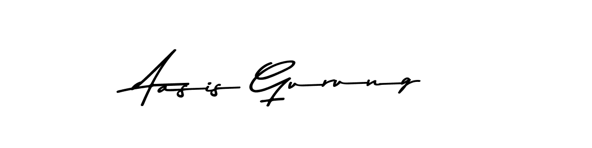 Use a signature maker to create a handwritten signature online. With this signature software, you can design (Asem Kandis PERSONAL USE) your own signature for name Aasis Gurung. Aasis Gurung signature style 9 images and pictures png