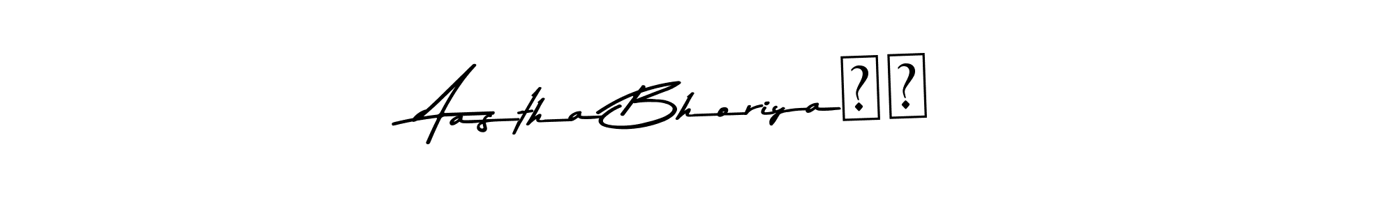 The best way (Asem Kandis PERSONAL USE) to make a short signature is to pick only two or three words in your name. The name Aastha Bhoriya❤️ include a total of six letters. For converting this name. Aastha Bhoriya❤️ signature style 9 images and pictures png