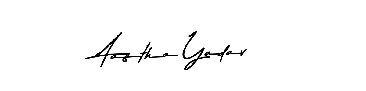 Make a beautiful signature design for name Aastha Yadav. With this signature (Asem Kandis PERSONAL USE) style, you can create a handwritten signature for free. Aastha Yadav signature style 9 images and pictures png