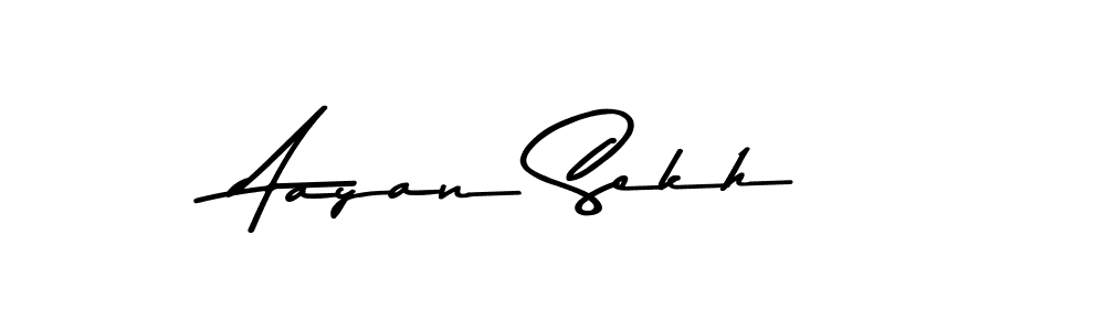 How to make Aayan Sekh name signature. Use Asem Kandis PERSONAL USE style for creating short signs online. This is the latest handwritten sign. Aayan Sekh signature style 9 images and pictures png
