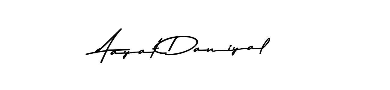 The best way (Asem Kandis PERSONAL USE) to make a short signature is to pick only two or three words in your name. The name Aayat Daniyal include a total of six letters. For converting this name. Aayat Daniyal signature style 9 images and pictures png