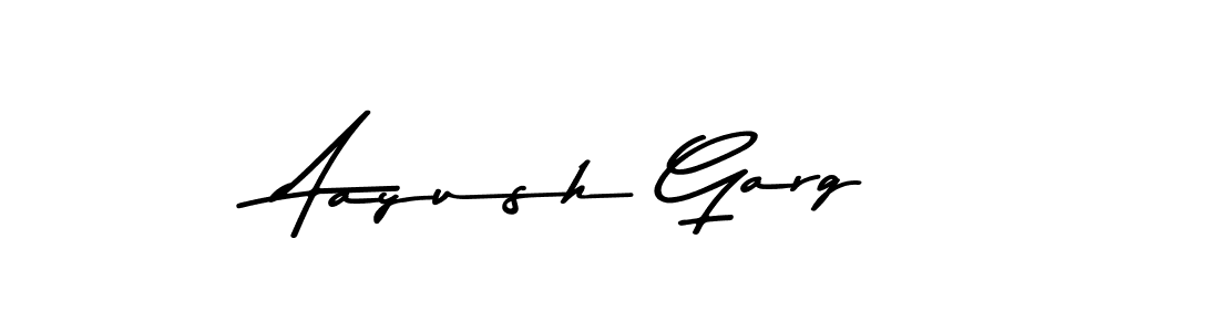 How to make Aayush Garg name signature. Use Asem Kandis PERSONAL USE style for creating short signs online. This is the latest handwritten sign. Aayush Garg signature style 9 images and pictures png