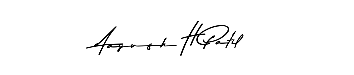 Also You can easily find your signature by using the search form. We will create Aayush H Patil name handwritten signature images for you free of cost using Asem Kandis PERSONAL USE sign style. Aayush H Patil signature style 9 images and pictures png