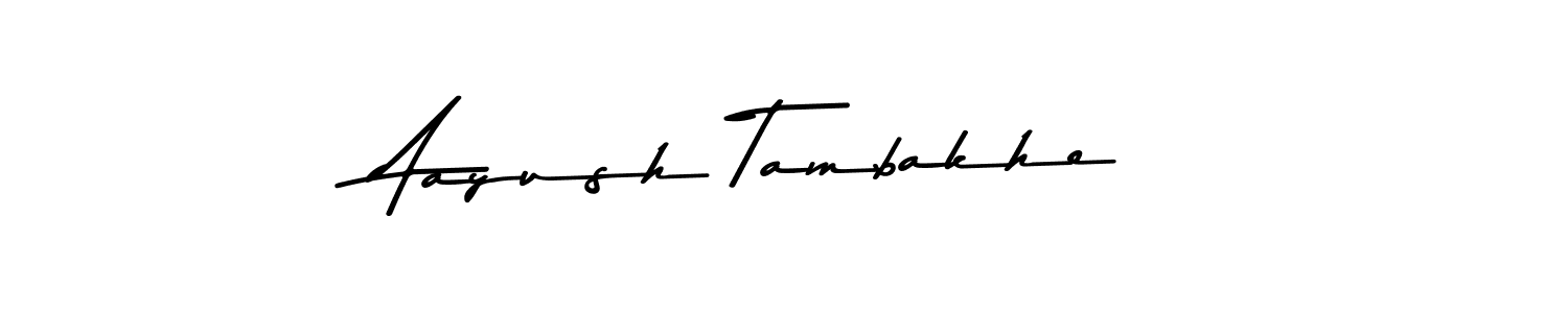 Create a beautiful signature design for name Aayush Tambakhe. With this signature (Asem Kandis PERSONAL USE) fonts, you can make a handwritten signature for free. Aayush Tambakhe signature style 9 images and pictures png