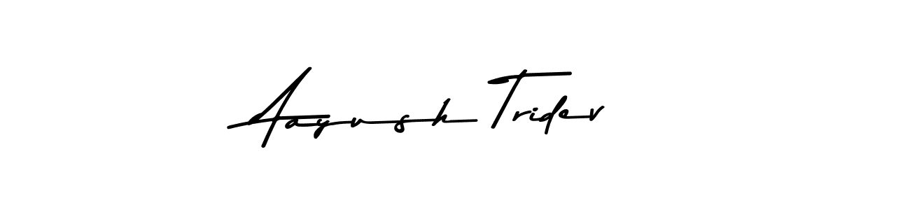 Design your own signature with our free online signature maker. With this signature software, you can create a handwritten (Asem Kandis PERSONAL USE) signature for name Aayush Tridev. Aayush Tridev signature style 9 images and pictures png